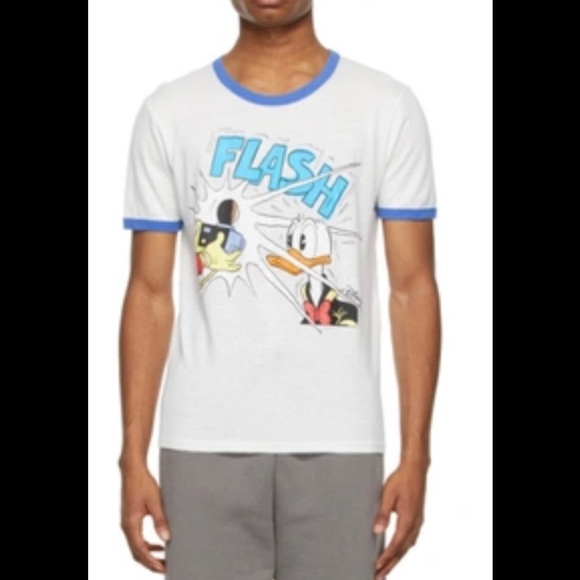 Gucci Off-white Disney Edition Flash Donald Duck T-shirt Sz L - Picture 4 of 9